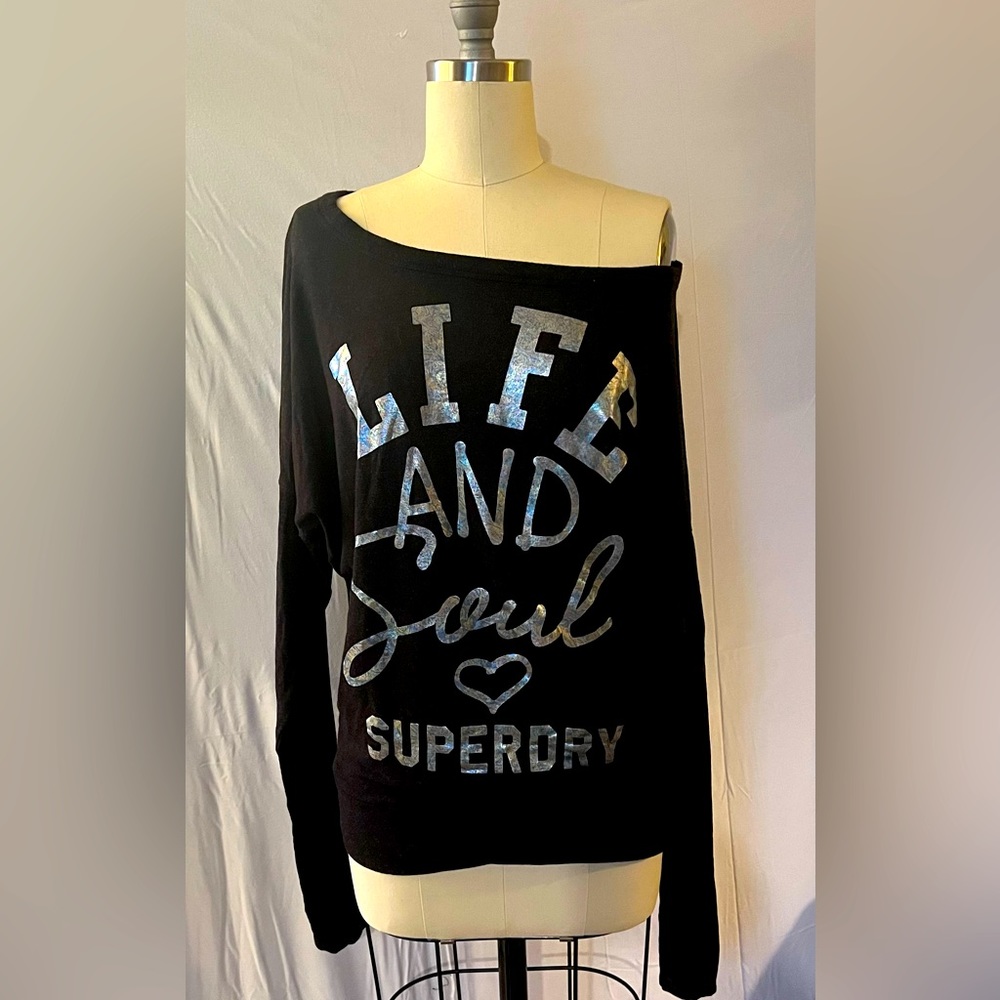 Superdry. Size Small. Charcoal gray.